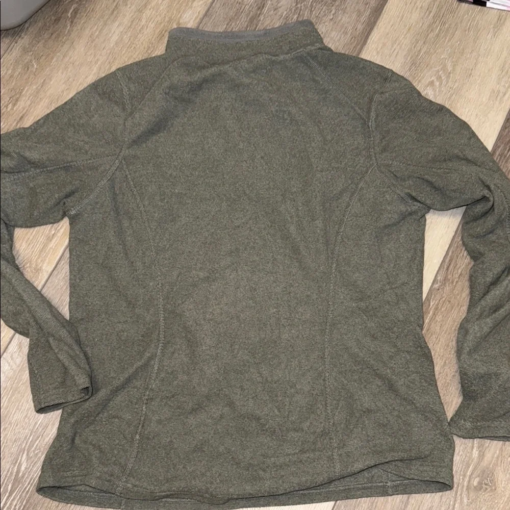 The North Face grayish/olive green quarter zip women’s large - Picture 4 of 4